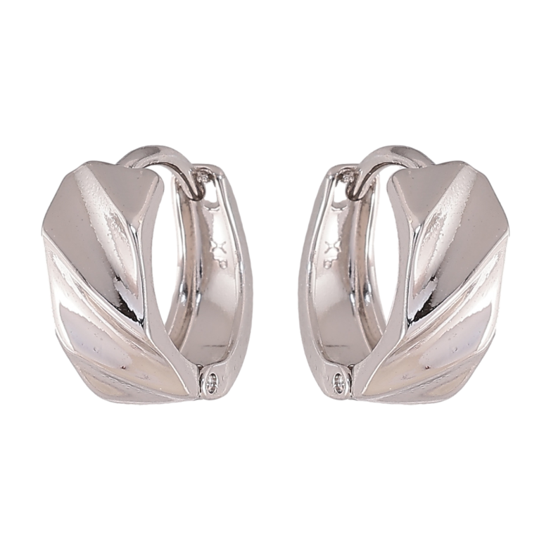 Сережки Xuping колір Родій колечка Декоративний візерунок фото №6