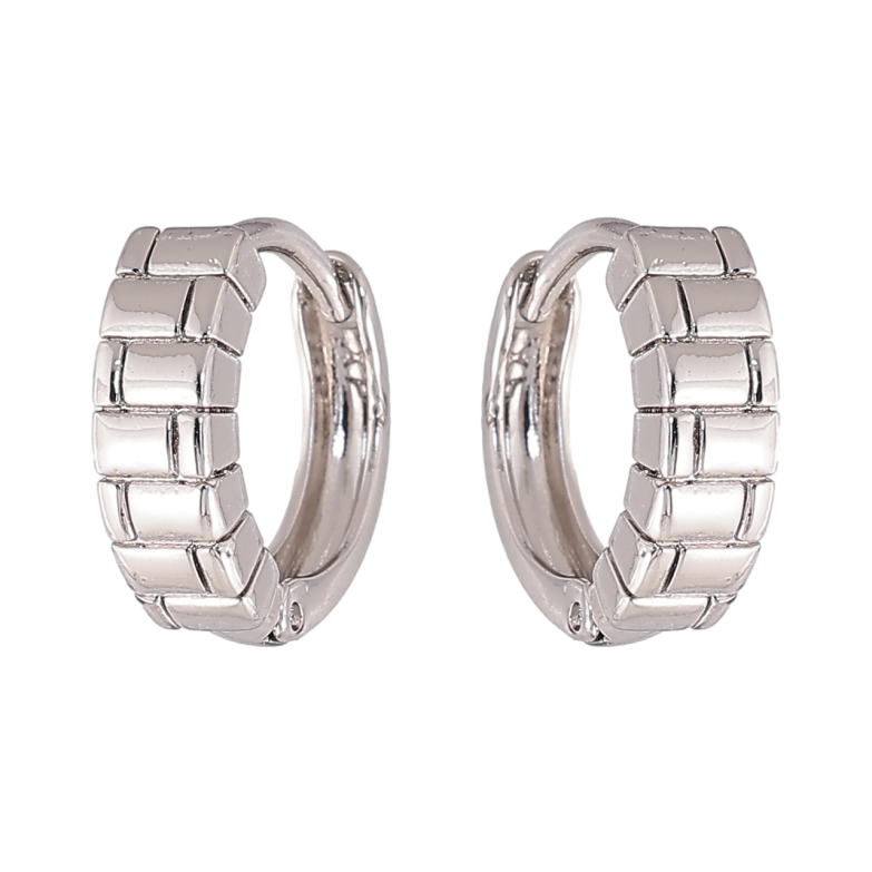 Серьги Xuping цвет Родий колечки Декоративный узор фото №1