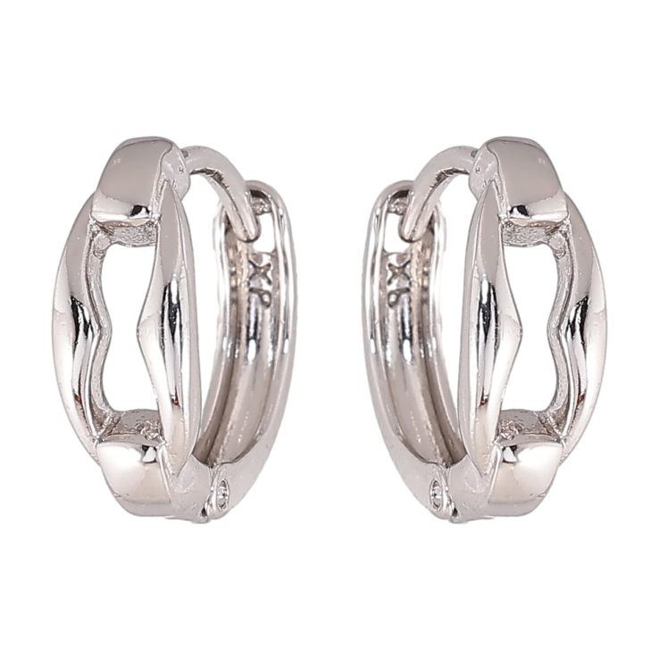 Сережки Xuping колір Родій колечка Декоративний візерунок фото №20