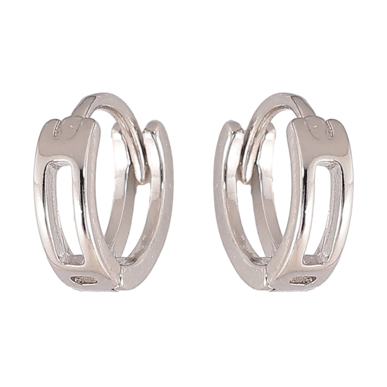 Сережки Xuping колір Родій колечка Декоративні фото №1