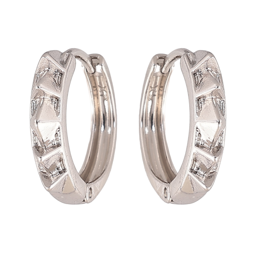 Сережки Xuping колір Родій колечка Візерунок з шипами фото №1