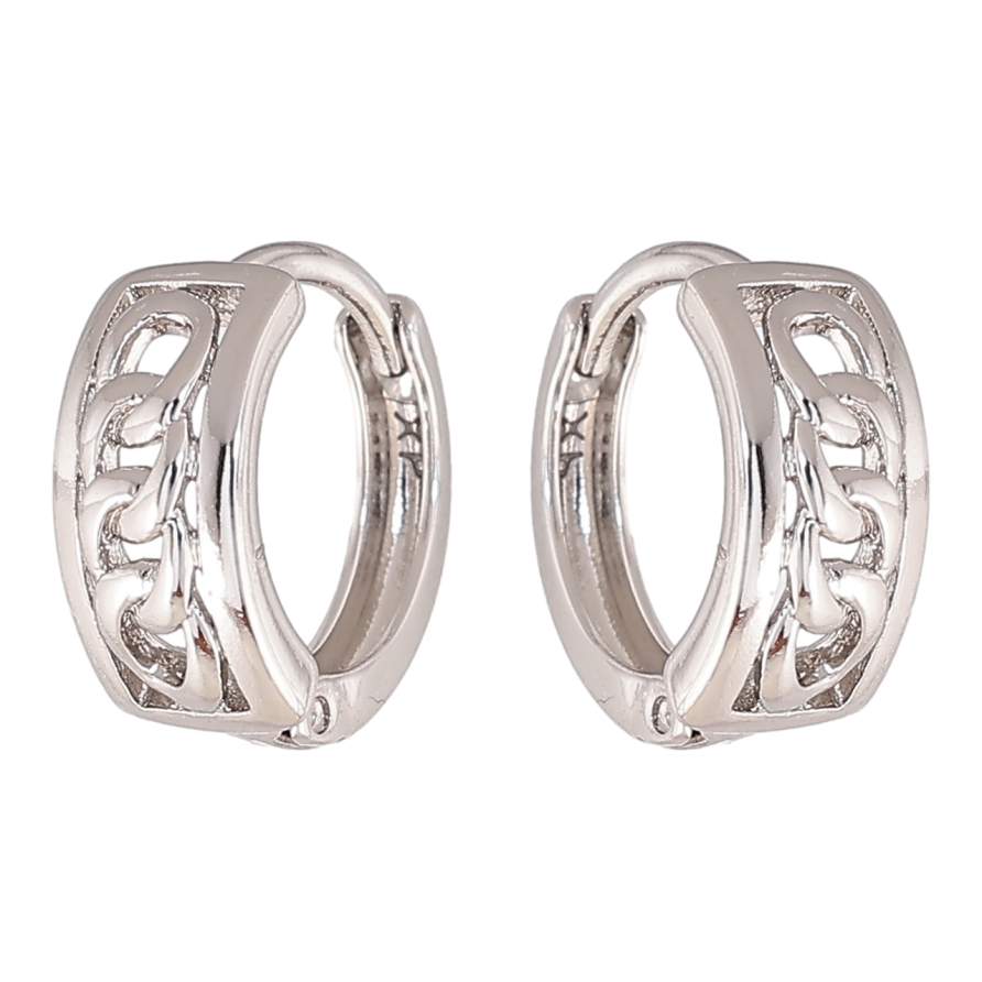 Сережки Xuping колір Родій колечка Візерунок ланцюжок фото №1