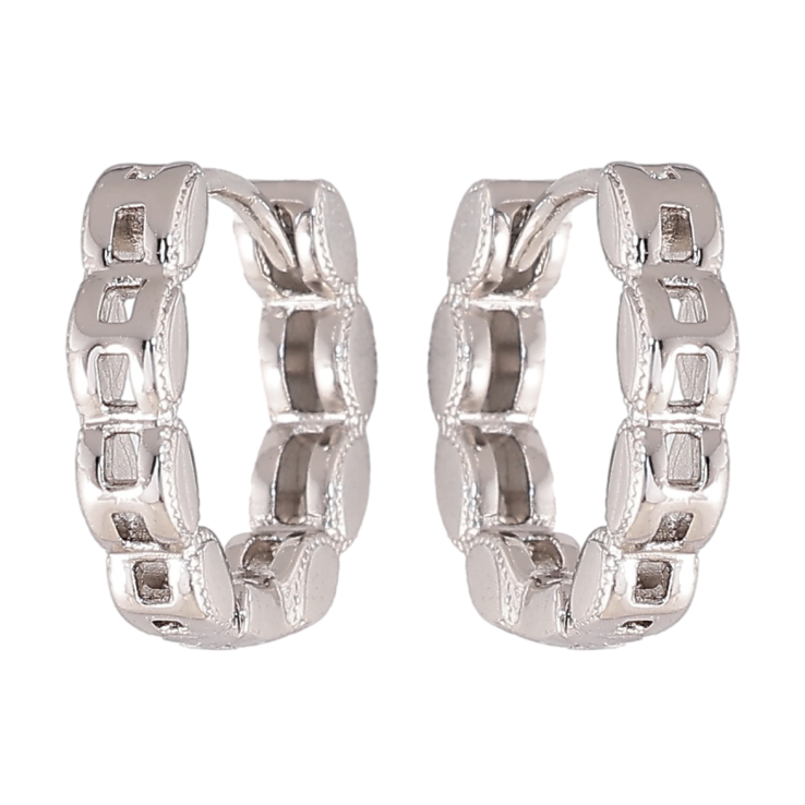 Сережки Xuping колір Родій колечка Декоративні фото №17