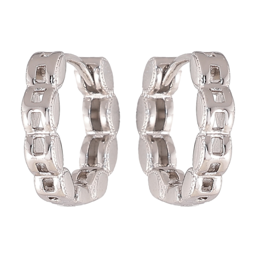 Сережки Xuping колір Родій колечка Декоративні фото №1