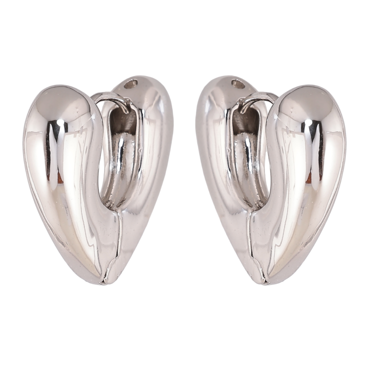 Сережки Xuping колір Родій колечка Сердечка фото №24