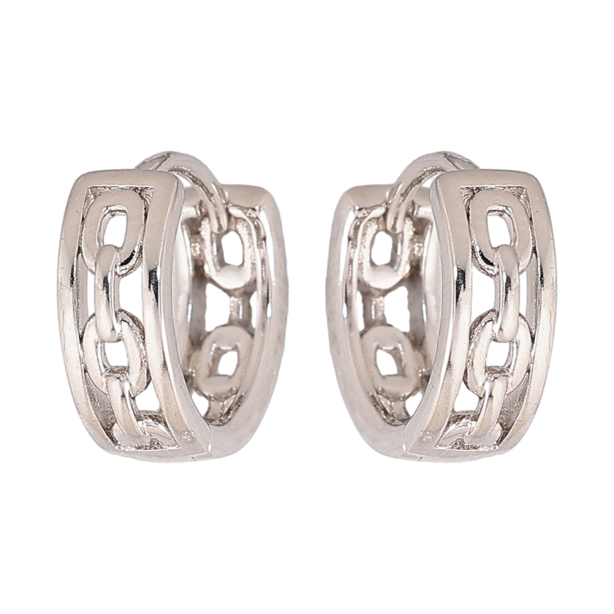 Сережки Xuping колір Родій колечка Візерунок ланцюжок фото №1