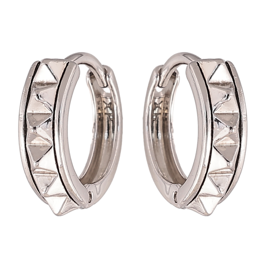 Серьги Xuping цвет Родий колечки Узор с шипами фото №1