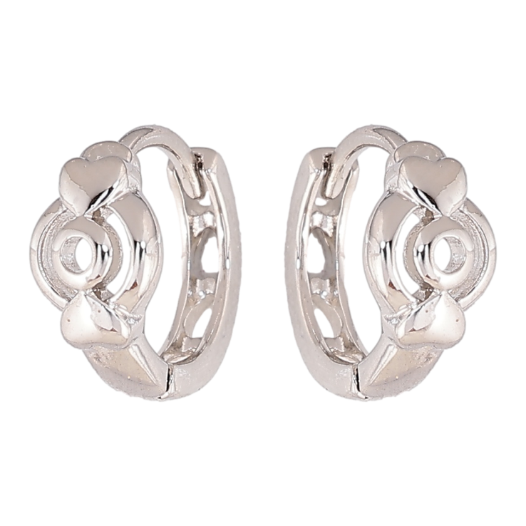 Сережки Xuping колір Родій колечка Декоративний візерунок фото №14