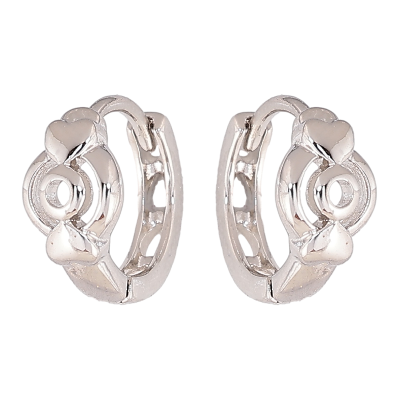 Сережки Xuping колір Родій колечка Декоративний візерунок фото №1