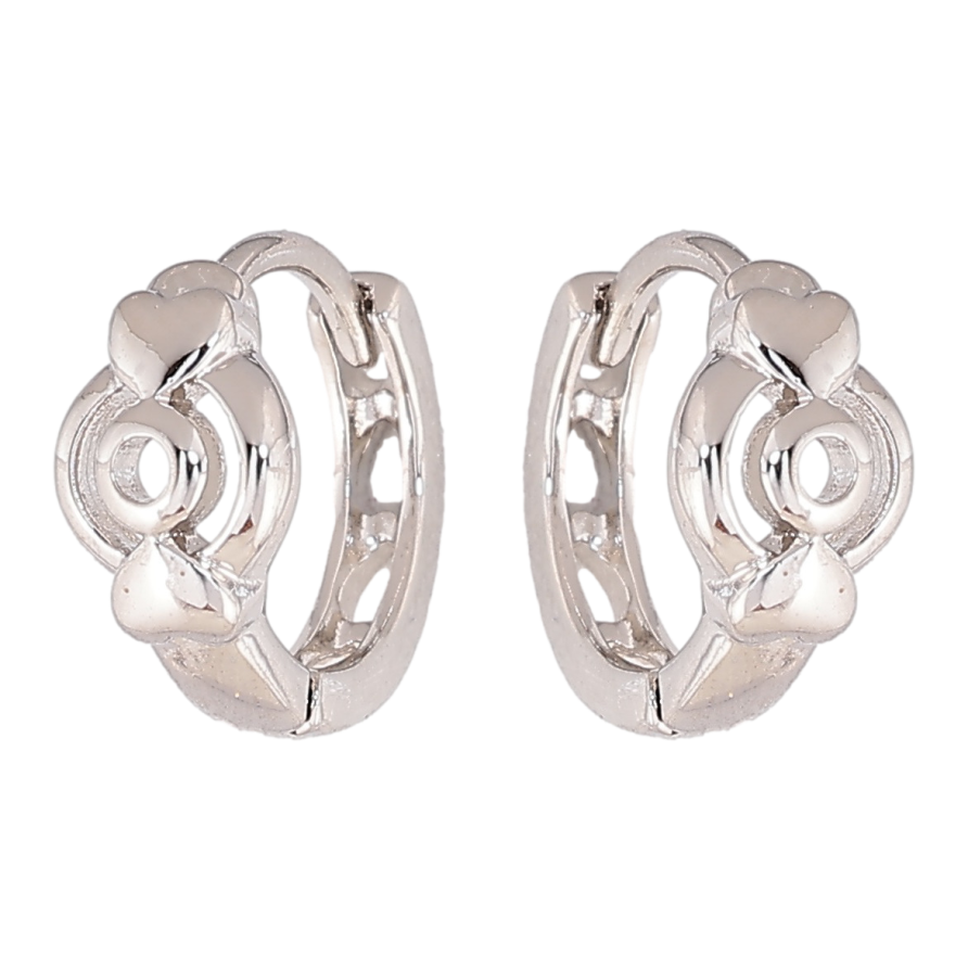 Сережки Xuping колір Родій колечка Декоративний візерунок фото №1