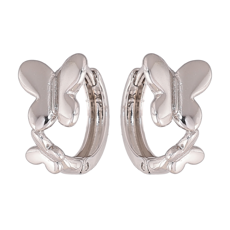 Сережки Xuping колір Родій колечка Метелики фото №23