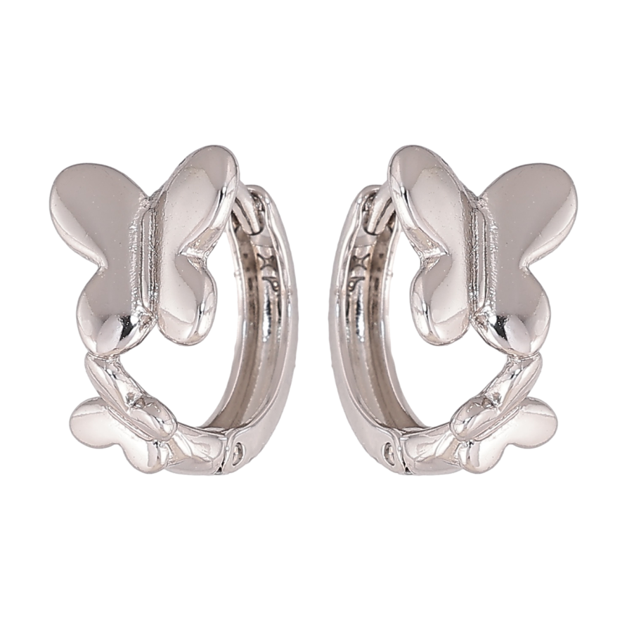 Сережки Xuping колір Родій колечка Метелики фото №1