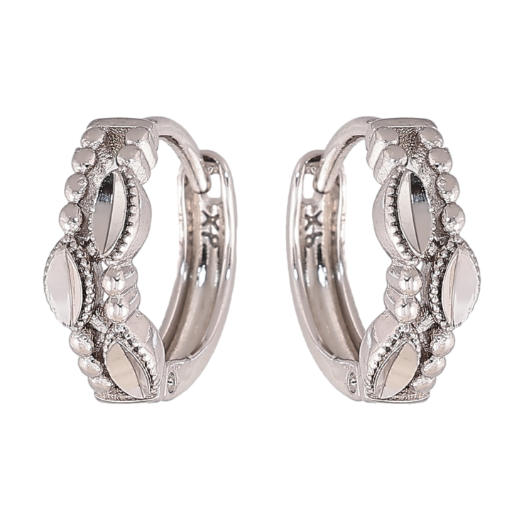 Сережки Xuping колір Родій колечка Декоративний візерунок фото №16