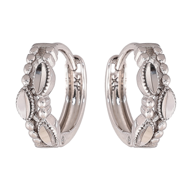 Сережки Xuping колір Родій колечка Декоративний візерунок фото №1