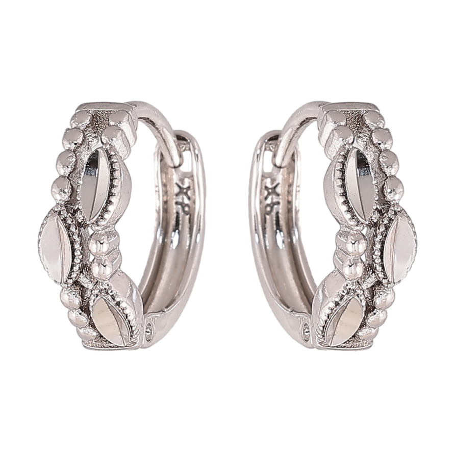 Сережки Xuping колір Родій колечка Декоративний візерунок фото №1