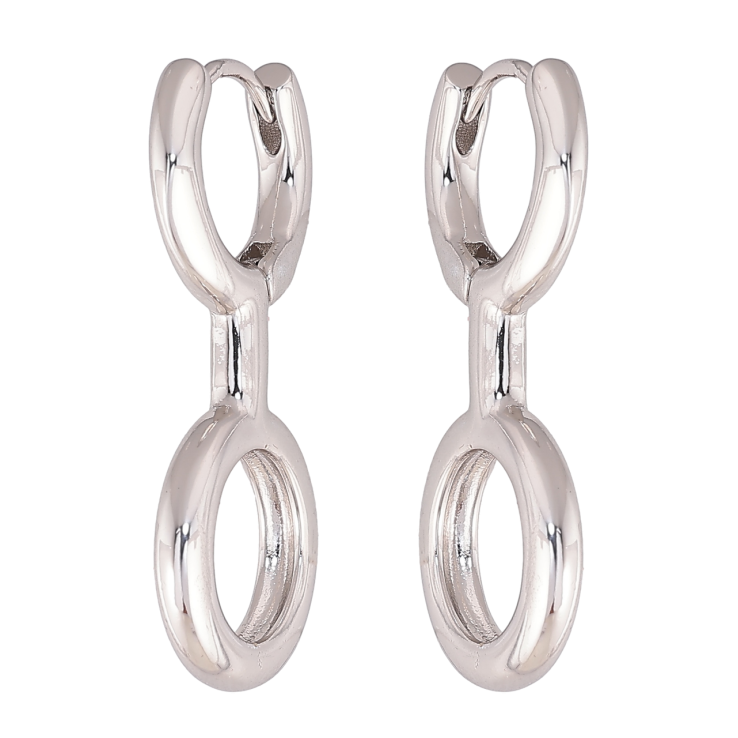 Сережки Xuping колір Родій колечка Декоративні фото №25