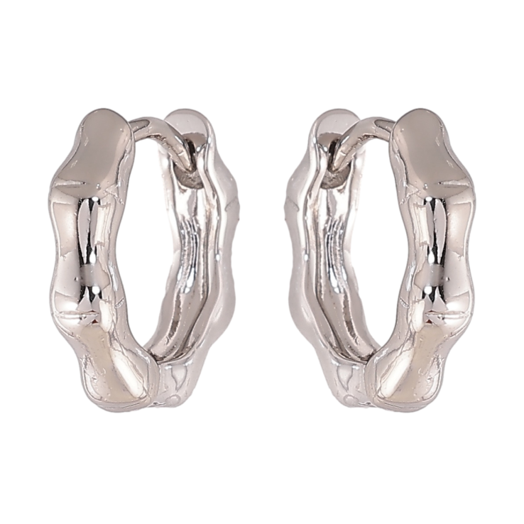 Сережки Xuping колір Родій колечка Декоративні фото №3