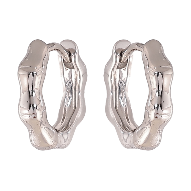 Сережки Xuping колір Родій колечка Декоративні фото №1