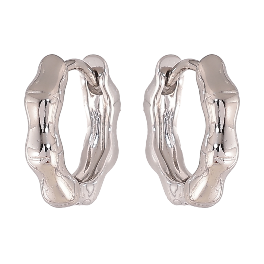 Сережки Xuping колір Родій колечка Декоративні фото №1