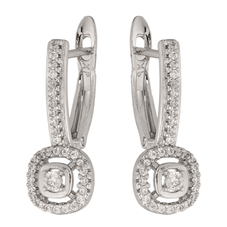 Сережки Xuping колір Родій англійська застібка Інкрустація кристалами фото №15