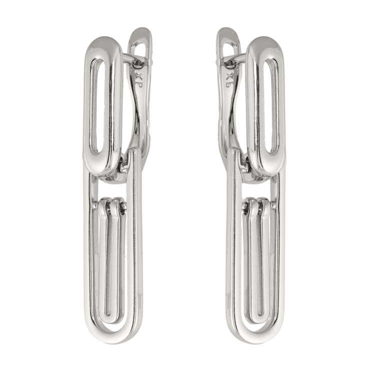 Сережки Xuping колір Родій англійська застібка Декоративні підвіски фото №9