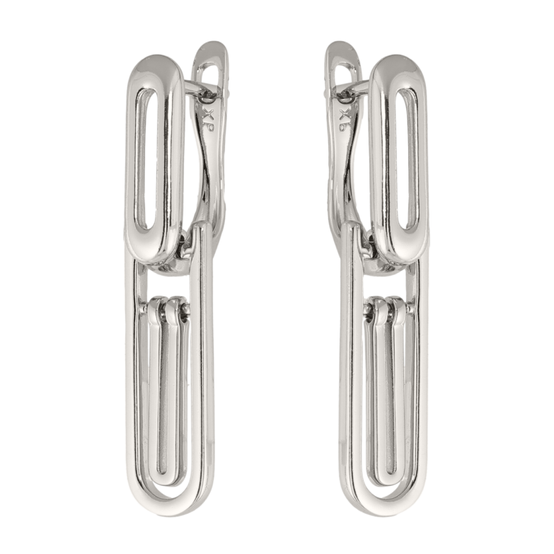 Сережки Xuping колір Родій англійська застібка Декоративні підвіски фото №1