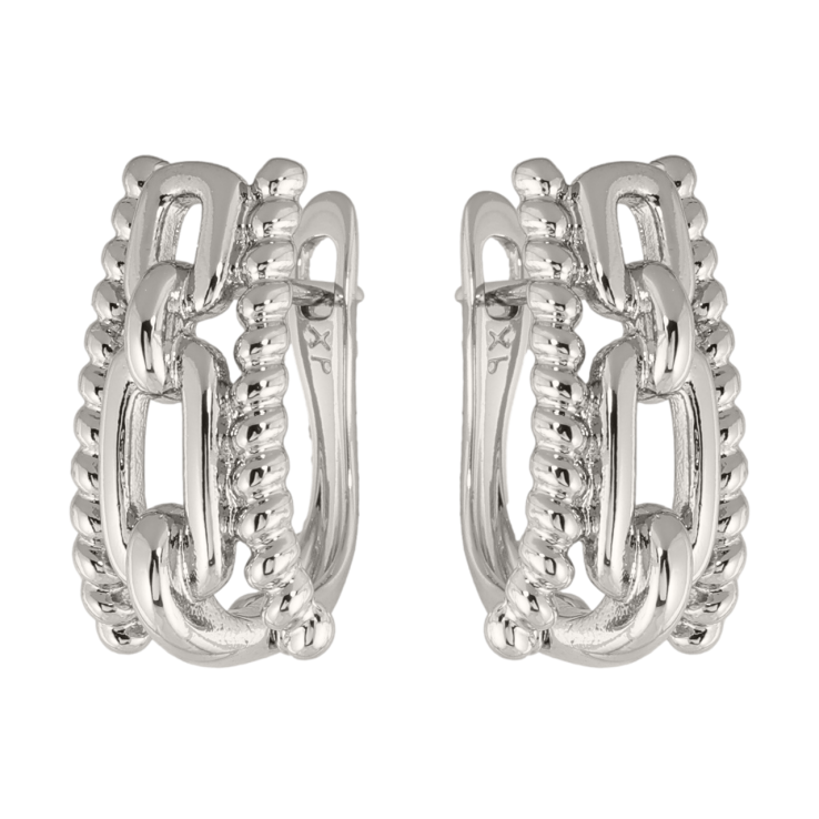 Сережки Xuping колір Родій англійська застібка Декоративний візерунок фото №17