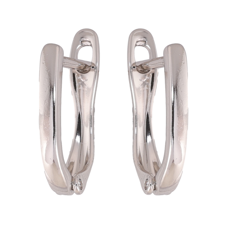 Сережки Xuping колір Родій англійська застібка Класика фото №7