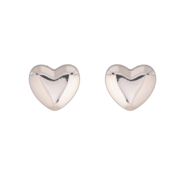 Сережки Xuping колір Родій пусети Сердечка фото №6