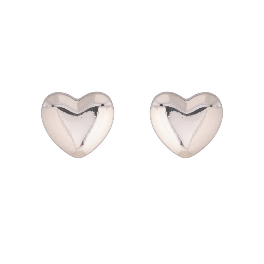 Серьги Xuping цвет Родий пусеты Сердечки фото №1