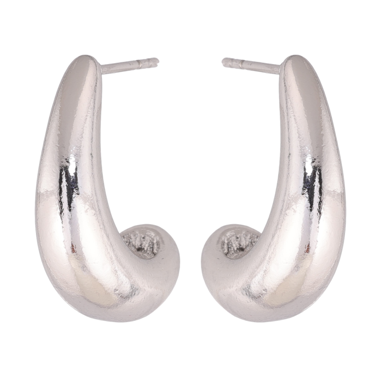 Сережки Xuping колір Родій пусети Декоративні дуги фото №1