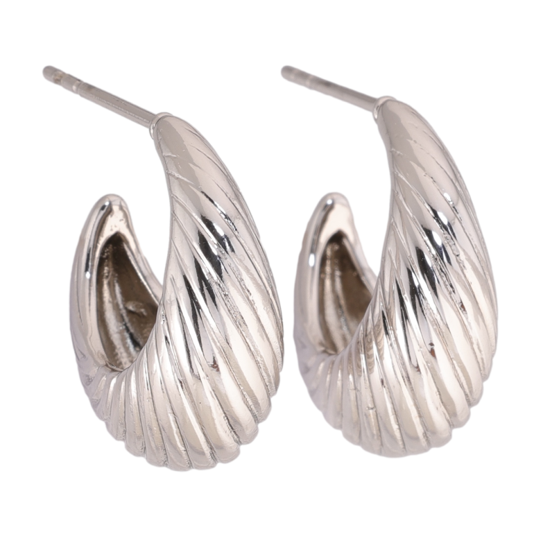 Сережки Xuping колір Родій пусети Декоративні фото №1