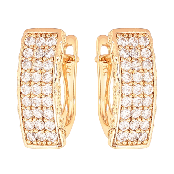 Сережки Xuping Колір Позолота 18K англійська застібка Інкрустація кристалами фото №23