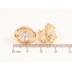 Сережки Xuping Колір Позолота 18K англійська застібка Овали з кристалами фото №2