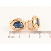 Сережки Xuping Колір Позолота 18K англійська застібка Овали з синіми кристалами фото №2