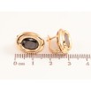 Сережки Xuping Колір Позолота 18K англійська застібка Овали з чорними кристалами фото №2
