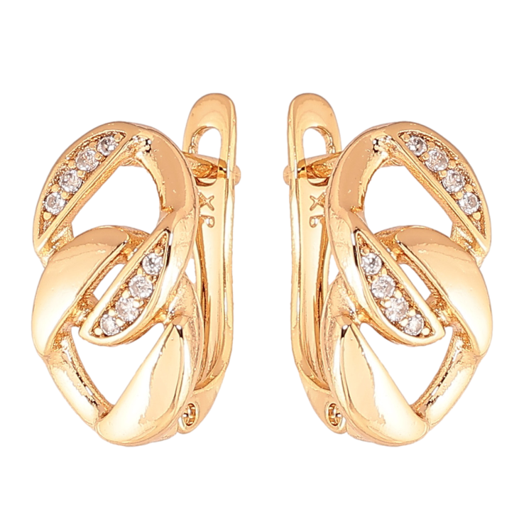 Сережки Xuping Колір Позолота 18K англійська застібка Ланки ланцюжка з кристалами фото №17