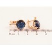 Серьги Xuping Цвет Позолота 18K английский замок Синие кристаллы фото №2
