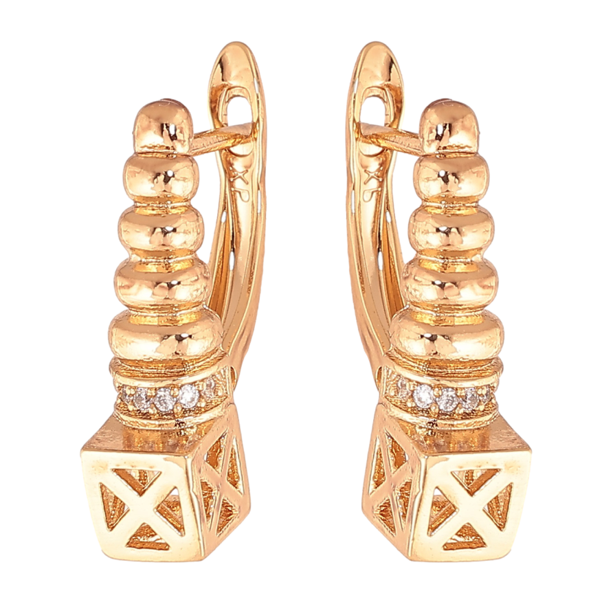 Серьги Xuping Цвет Позолота 18K английский замок Декоративный узор фото №1 Серьги Xuping Цвет Позолота 18K английский замок Декоративный узор фото №1