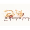 Сережки Xuping Колір Позолота 18K англійська застібка Візерунок з червоними кристалами фото №2 Сережки Xuping Колір Позолота 18K англійська застібка Візерунок з червоними кристалами фото №2