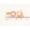 Серьги Xuping Цвет Позолота 18K английский замок Розовые кристаллы в обрамлении фото №2 Серьги Xuping Цвет Позолота 18K английский замок Розовые кристаллы в обрамлении фото №2