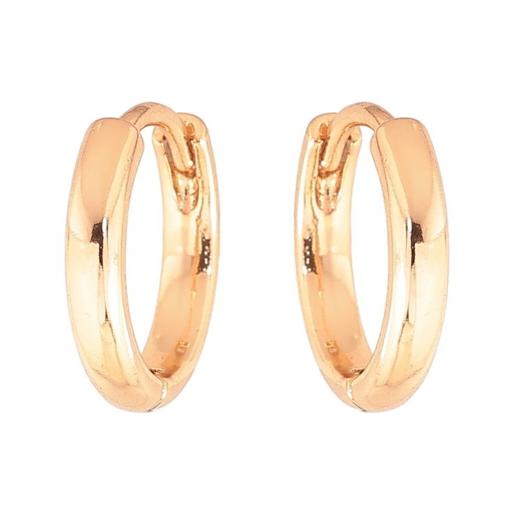 Серьги Xuping Цвет Позолота 18K колечки Классика, шир. 2.5мм ø 14мм фото №8