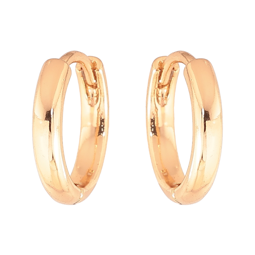 Серьги Xuping Цвет Позолота 18K колечки Классика, шир. 2.5мм ø 14мм фото №1