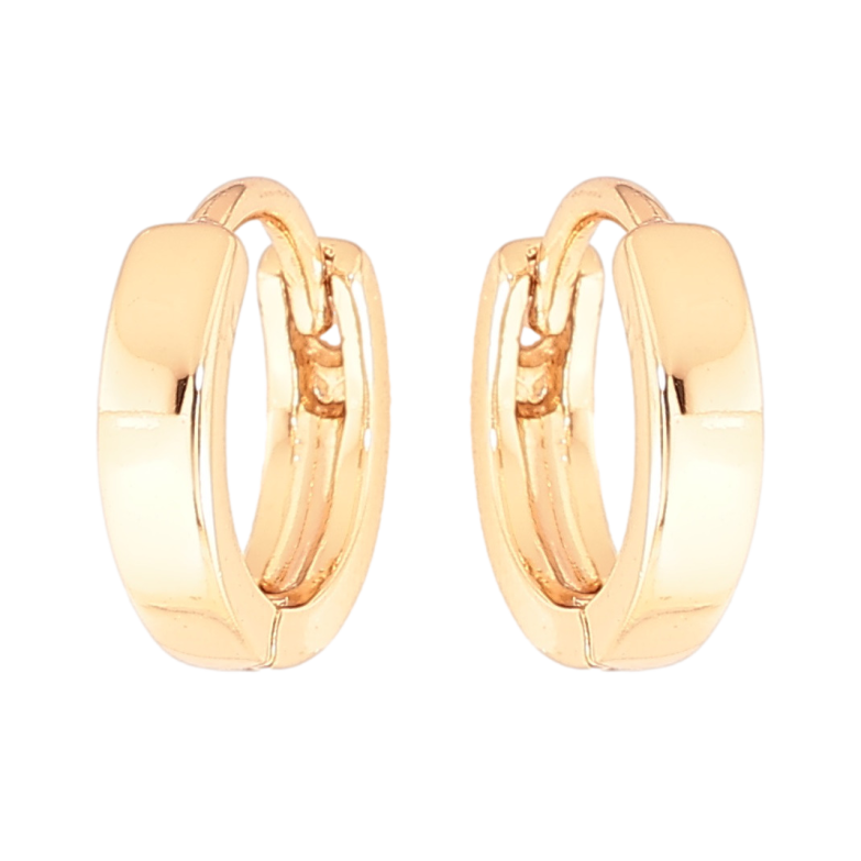 Серьги Xuping Цвет Позолота 18K колечки Классика, шир. 3мм ø 12мм фото №1