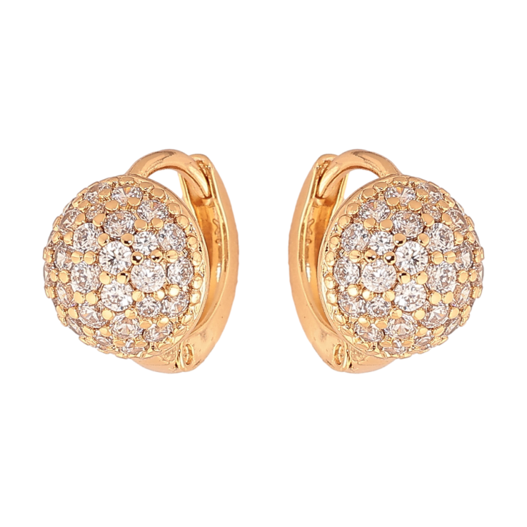 Сережки Xuping Колір Позолота 18K колечка Інкрустація кристалів фото №6