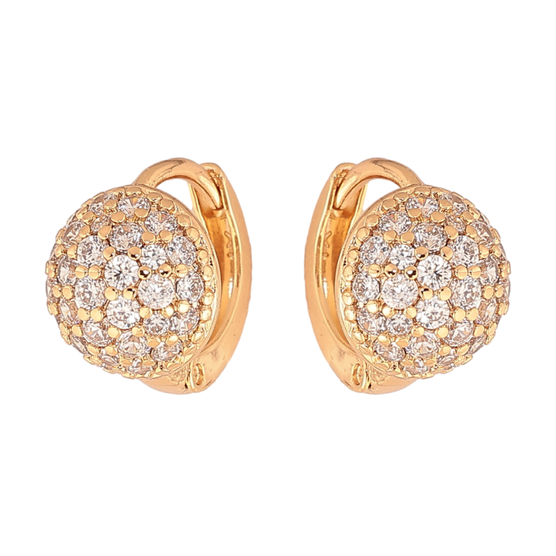 Серьги Xuping Цвет Позолота 18K колечки Инкрустация кристаллов фото №1