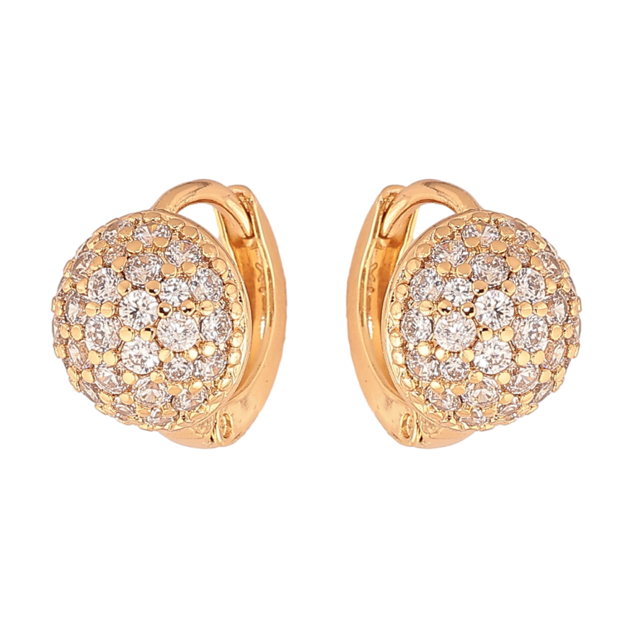 Сережки Xuping Колір Позолота 18K колечка Інкрустація кристалів фото №1