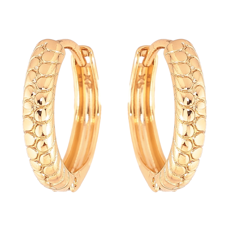 Сережки Xuping Колір Позолота 18K колечка Декоративний візерунок фото №25