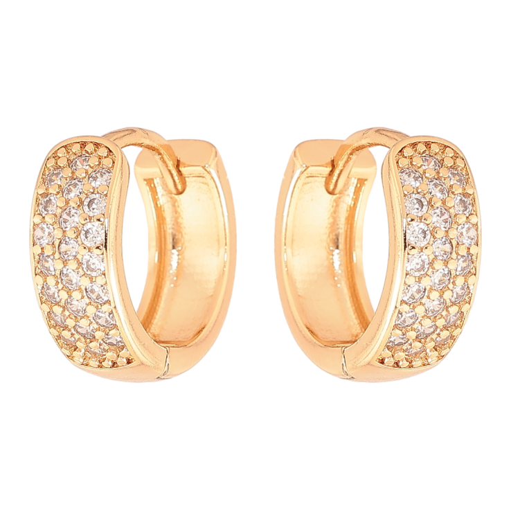 Сережки Xuping Колір Позолота 18K колечка Інкрустація кристалами фото №8