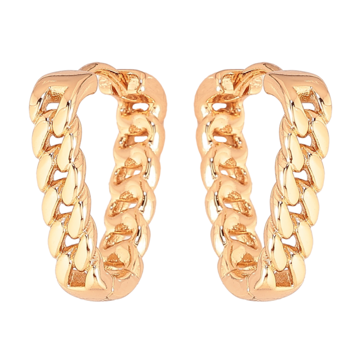 Серьги Xuping Цвет Позолота 18K колечки Узор цепочка фото №21